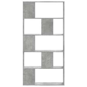 Knihovna 5patrová betonově šedá 80,5 x 23,5 x 162,5 cm kompozit - obrázek 3