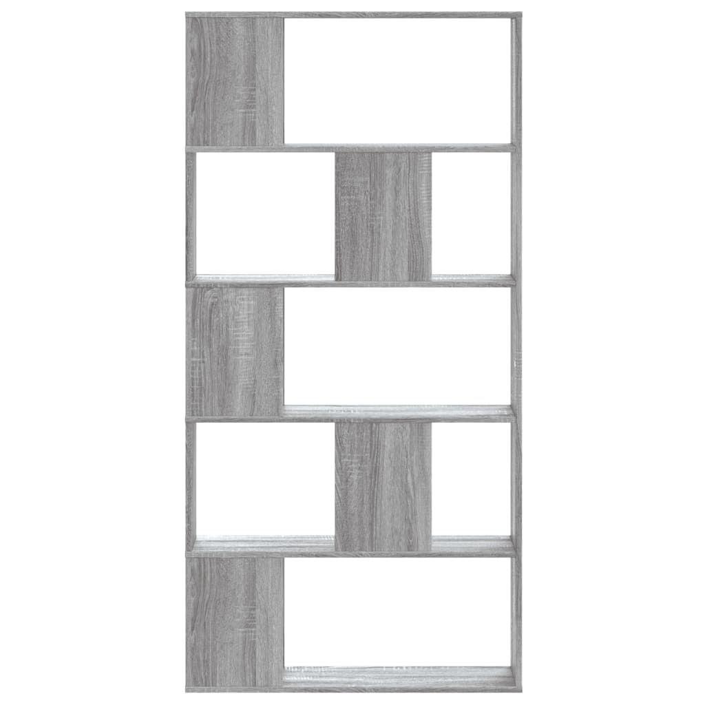 vidaXL Knihovna 5patrová šedá sonoma 80,5 x 23,5 x 162,5 cm kompozit