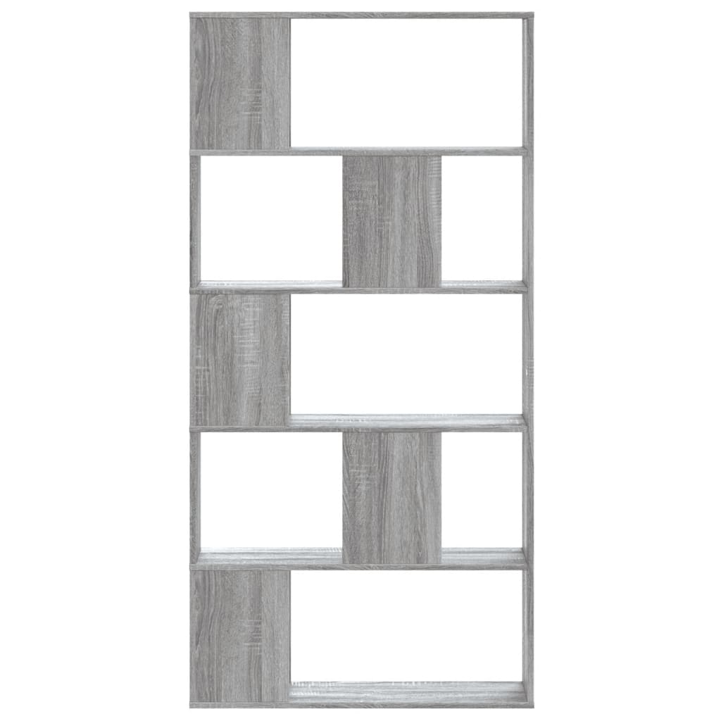 vidaXL Boekenkast 5-laags 80,5x23,5x162,5 cm bewerkt hout grijs sonoma afbeelding