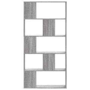Knihovna 5patrová šedá sonoma 80,5 x 23,5 x 162,5 cm kompozit - obrázek 3