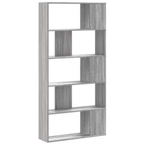 Knihovna 5patrová šedá sonoma 80,5 x 23,5 x 162,5 cm kompozit - obrázek 5