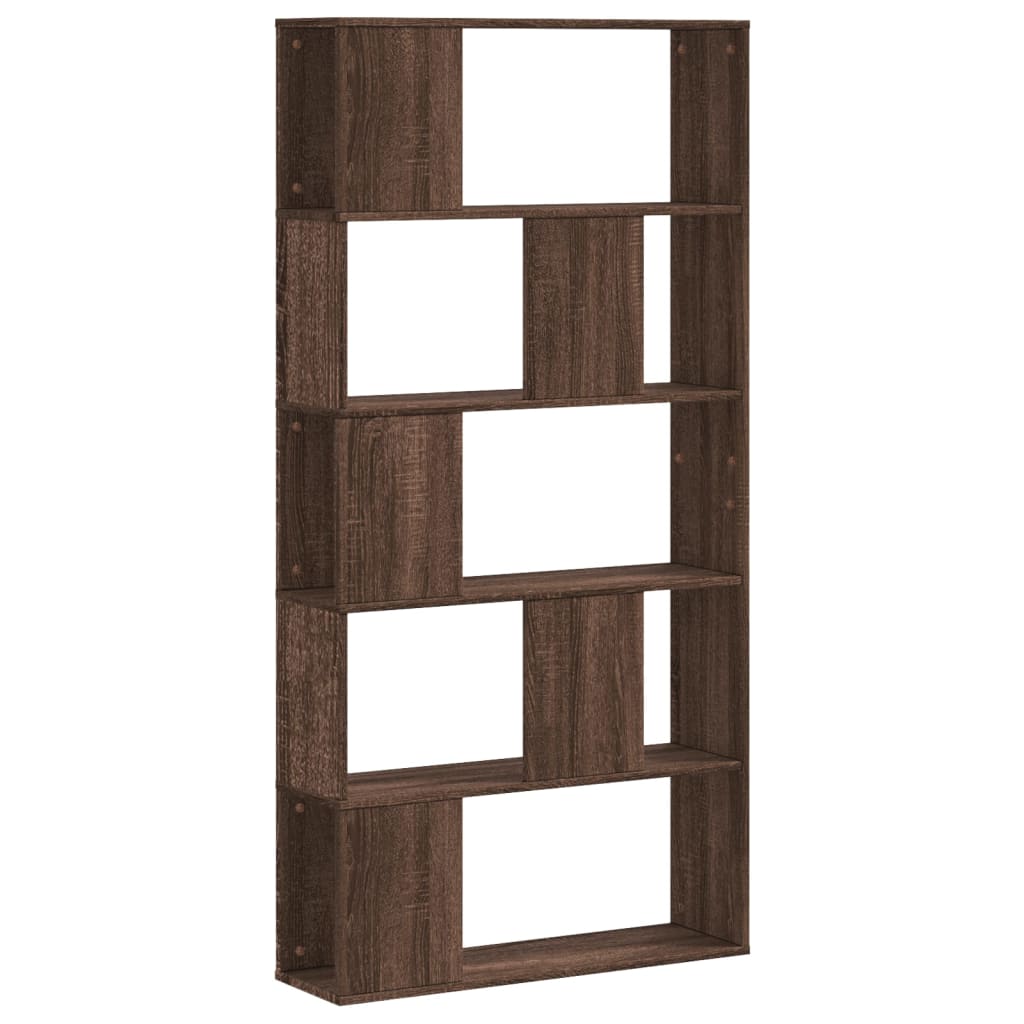 vidaXL Knihovna 5patrová hnědý dub 80,5x23,5x162,5 cm kompozitní dřevo