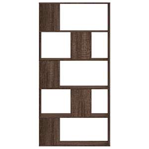 Knihovna 5patrová hnědý dub 80,5x23,5x162,5 cm kompozitní dřevo - obrázek 3