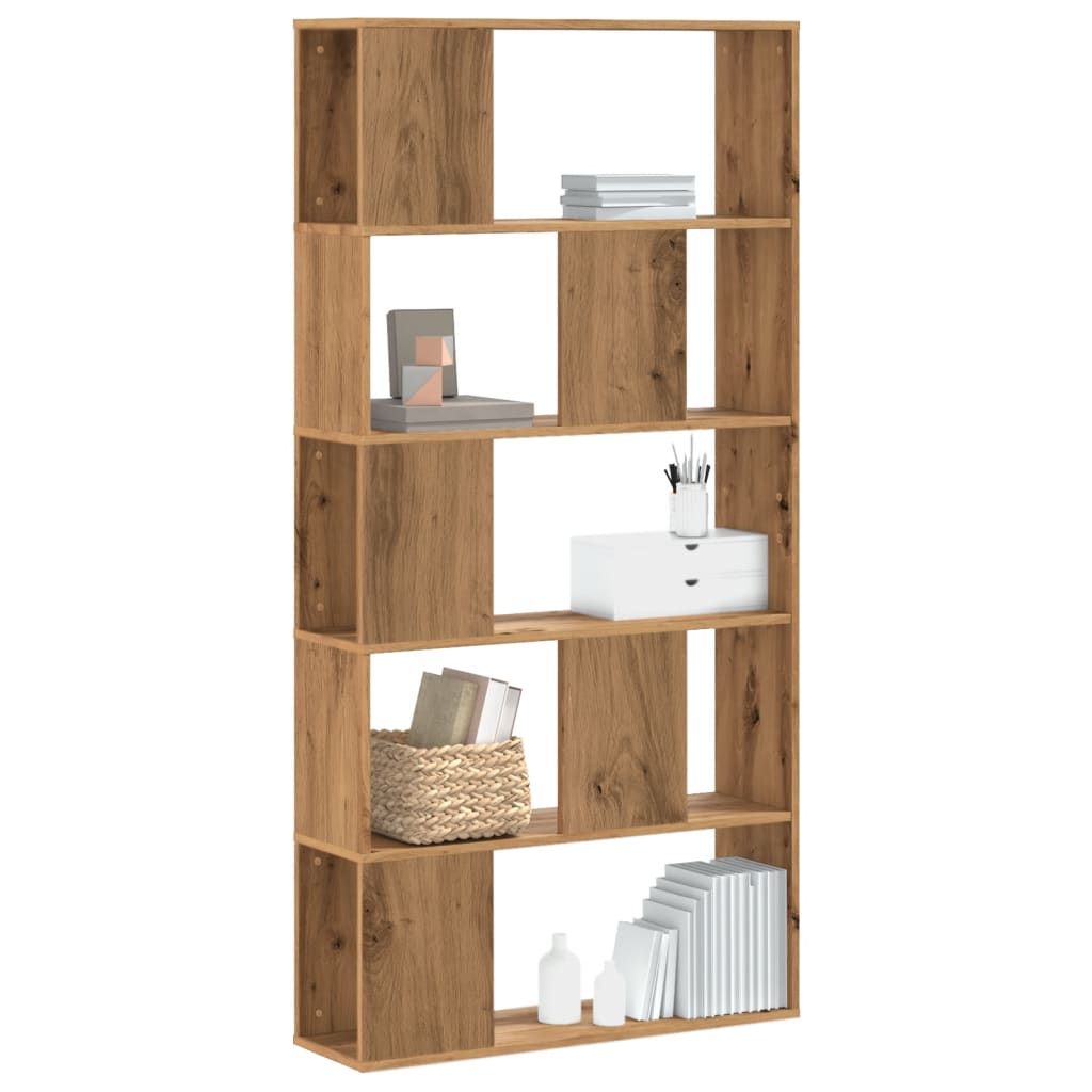 Bücherregal 5 Böden Artisan-Eiche 80,5×23,5×162,5 Holzwerkstoff