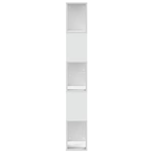 Knihovna 5patrová bílá 45 x 23,5 x 162,5 cm kompozitní dřevo - obrázek 4