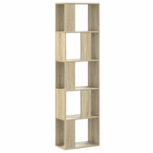 Knihovna 5patrová dub sonoma 45x23,5x162,5 cm kompozitní dřevo - obrázek 2