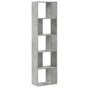 Knihovna 5patrová betonově šedá 45 x 23,5 x 162,5 cm kompozit - obrázek 4