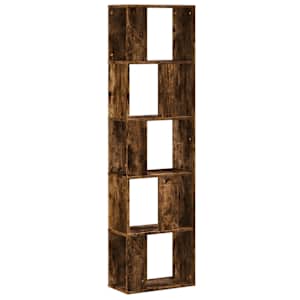 Knihovna 5patrová kouřový dub 45x23,5x162,5 cm kompozitní dřevo - obrázek 2