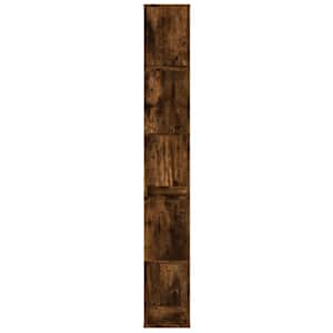Knihovna 5patrová kouřový dub 45x23,5x162,5 cm kompozitní dřevo - obrázek 4