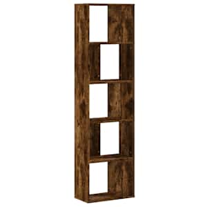 Knihovna 5patrová kouřový dub 45x23,5x162,5 cm kompozitní dřevo - obrázek 5