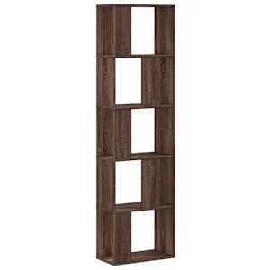 vidaXL raamaturiiul 5 korrust, pruun tamm, 45x23,5x162,5 cm tehispuit
