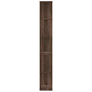 Knihovna 5patrová hnědý dub 45x23,5x162,5 cm kompozitní dřevo - obrázek 4