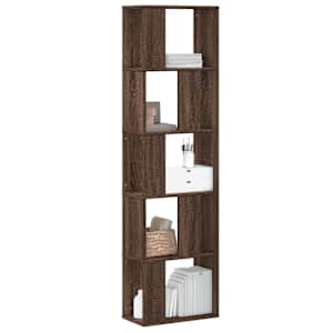 Knihovna 5patrová hnědý dub 45x23,5x162,5 cm kompozitní dřevo - obrázek 1