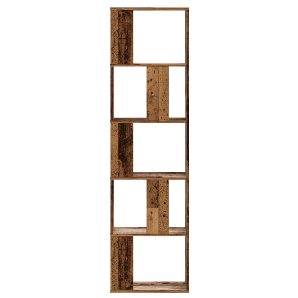 vidaXL Boekenkast 5-laags 45x23,5x162,5 cm bewerkt hout oud hout afbeelding