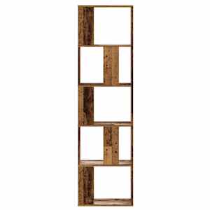 Knihovna 5patrová old wood 45x23,5x162,5 cm kompozitní dřevo - obrázek 3