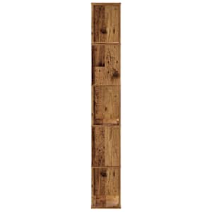 Knihovna 5patrová old wood 45x23,5x162,5 cm kompozitní dřevo - obrázek 4