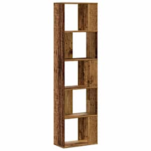Knihovna 5patrová old wood 45x23,5x162,5 cm kompozitní dřevo - obrázek 5