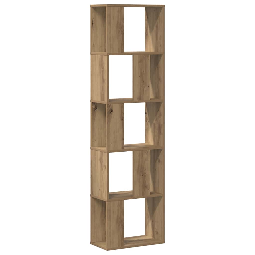 vidaXL Knihovna 5patrová dub artisan 45x23,5x162,5 cm kompozitní dřevo