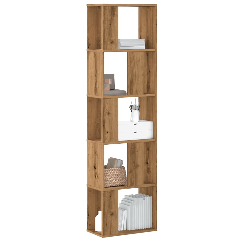 vidaXL Bücherregal 5 Böden Artisan-Eiche 45x23,5x162,5 Holzwerkstoff