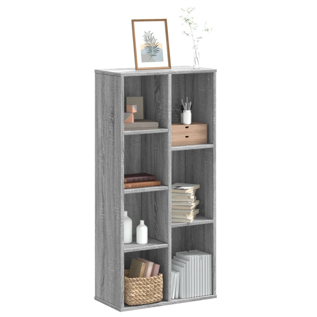 Bücherregal Grau Sonoma 50x25x105 cm Holzwerkstoff