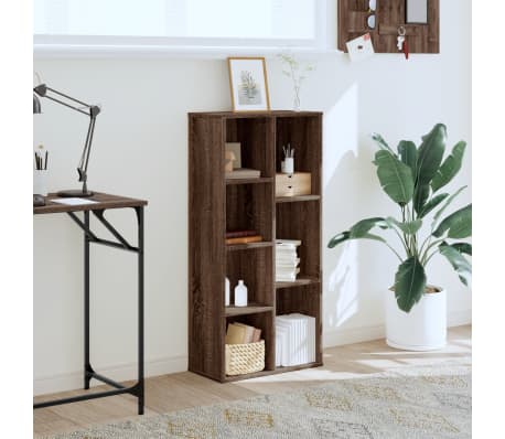 vidaXL Boekenkast 50x25x105 cm bewerkt hout bruin eikenkleurig