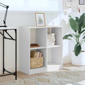 vidaXL Bokhylle hvit 68,5x32x75 cm konstruert tre