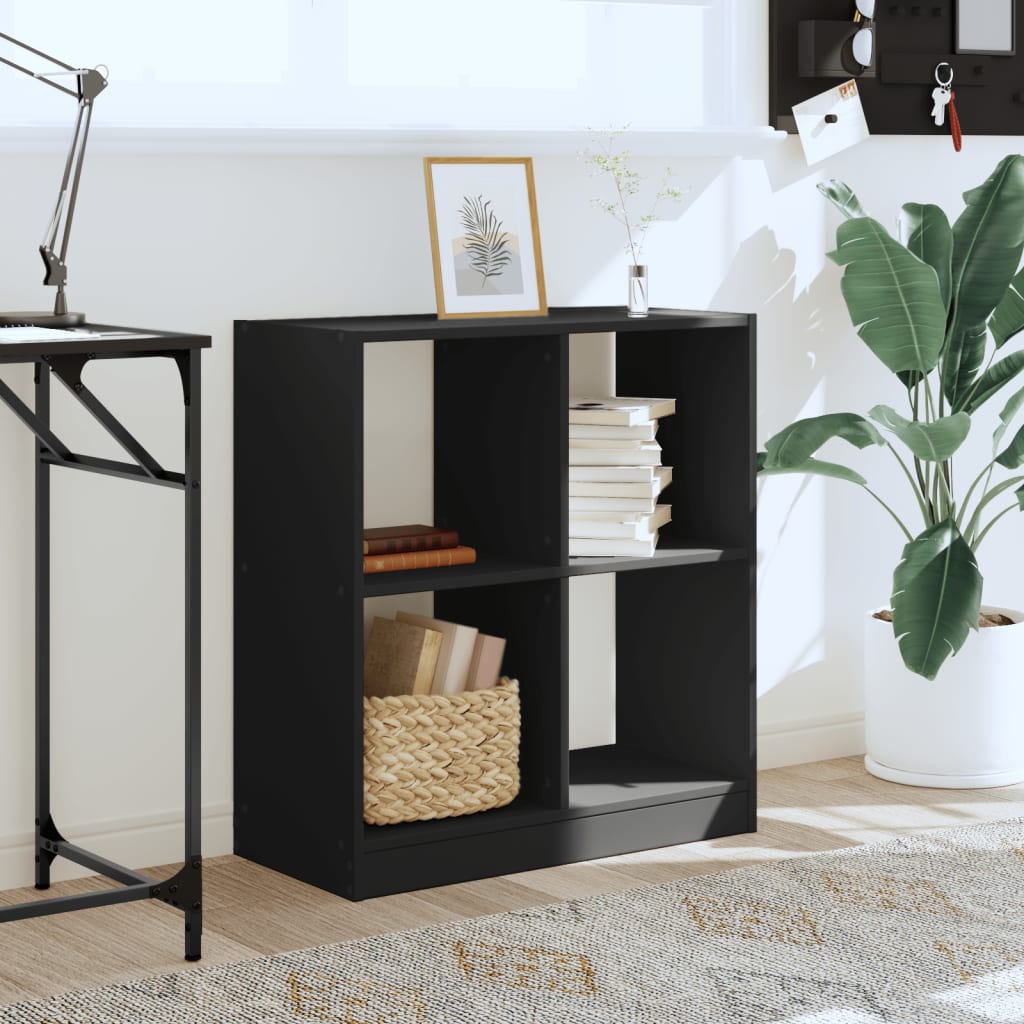 vidaXL Boekenkast 68,5x32x75 cm bewerkt hout zwart afbeelding