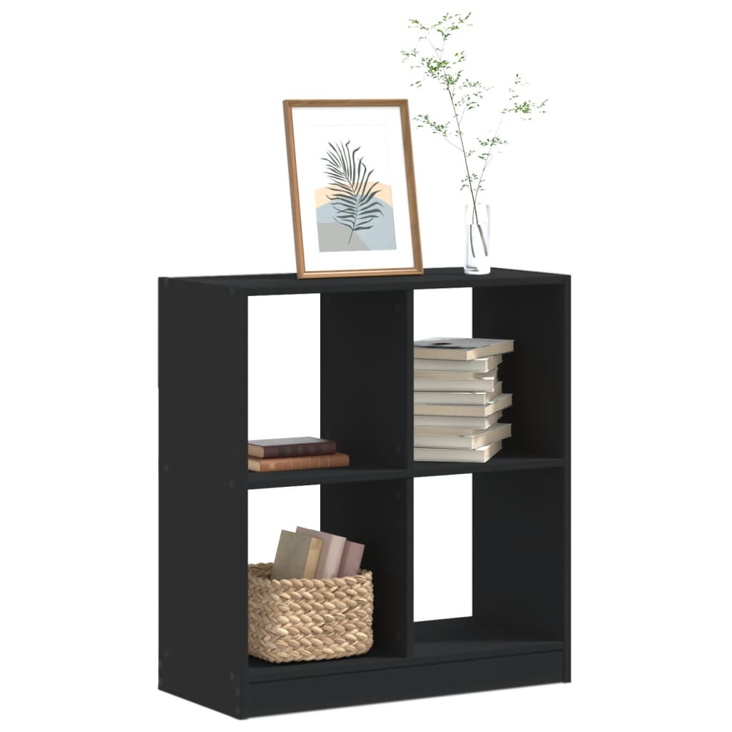 vidaXL Bibliotecă, negru, 68,5x32x75 cm, lemn prelucrat