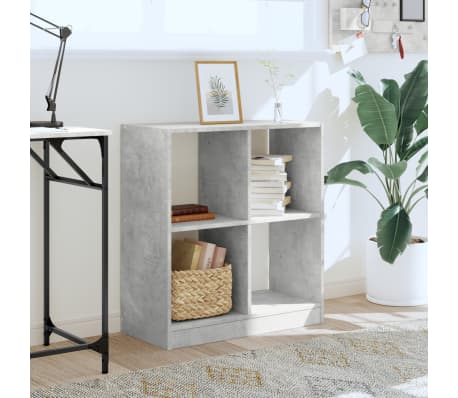 vidaXL B&uuml;cherregal Betongrau 68,5x32x75 cm Holzwerkstoff