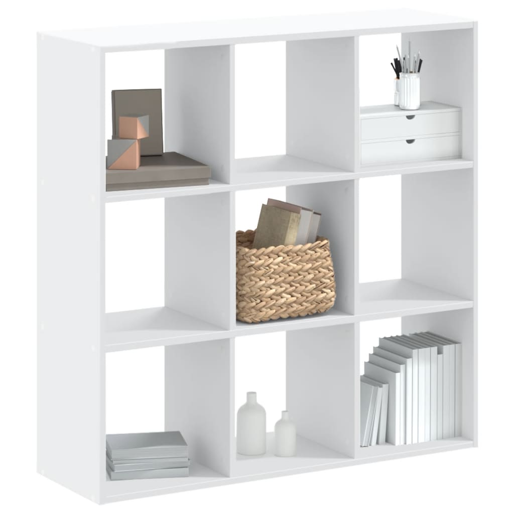 vidaXL Bücherregal Weiß 102x32x102 cm Holzwerkstoff