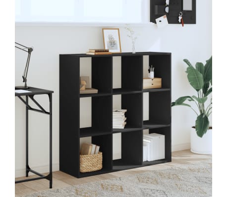 vidaXL Estanter&iacute;a de madera de ingenier&iacute;a negra 102x32x102 cm
