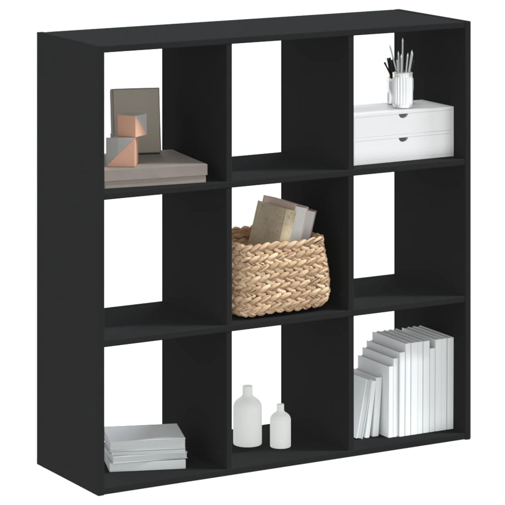 vidaXL Bibliotecă, negru, 102x32x102 cm, lemn prelucrat