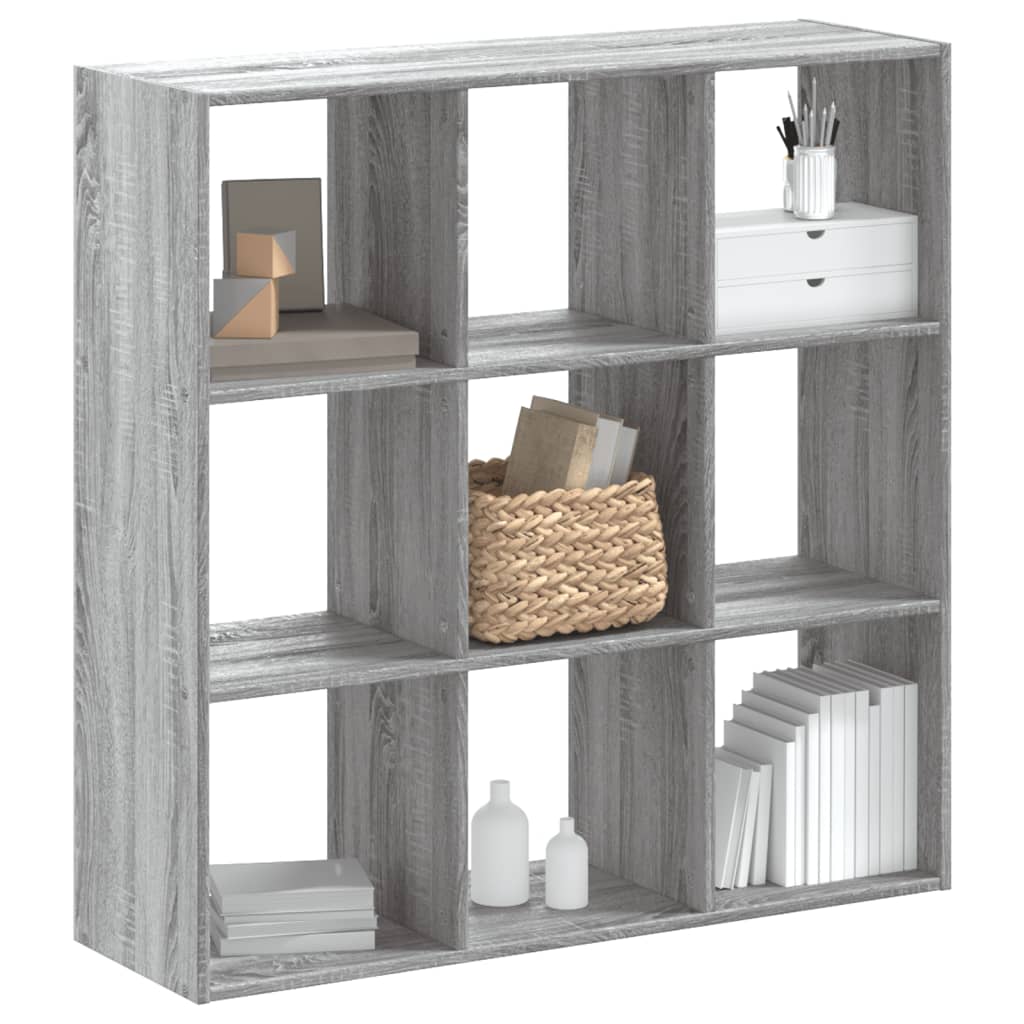 vidaXL Bibliotecă, gri sonoma, 102x32x102 cm, lemn prelucrat