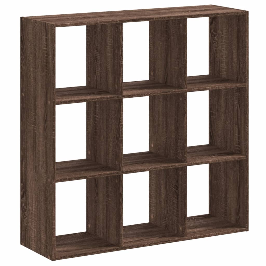 vidaXL Knihovna hnědý dub 102 x 32 x 102 cm kompozitní dřevo