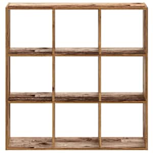 Knihovna old wood 102 x 32 x 102 cm kompozitní dřevo - obrázek 4