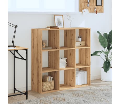 vidaXL Bookcase Artisian Oak 102x32x102 cm Engineered Wood