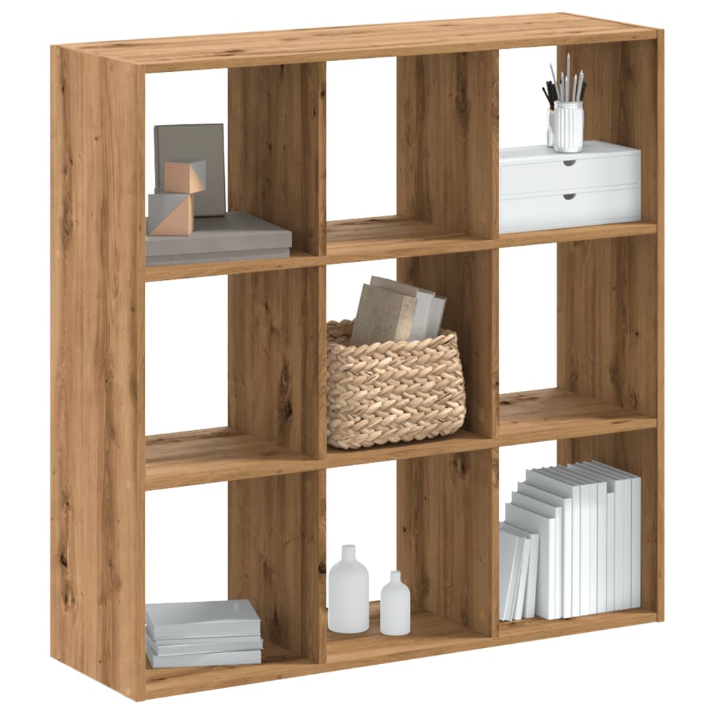 vidaXL Bücherregal Artisan-Eiche 102x32x102 cm Holzwerkstoff