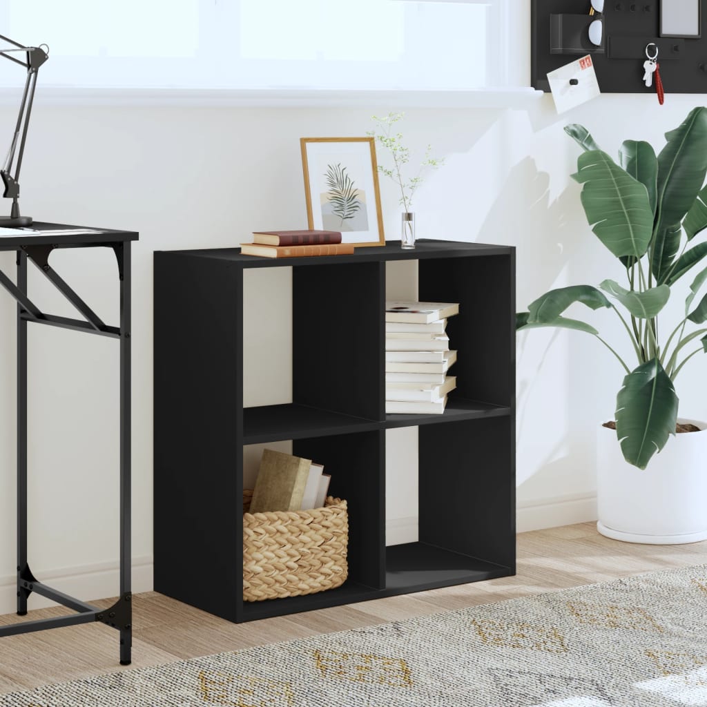 vidaXL Boekenkast 68,5x32x68,5 cm bewerkt hout zwart afbeelding