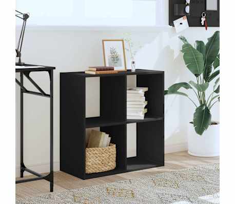 vidaXL B&uuml;cherregal Schwarz 68,5x32x68,5 cm Holzwerkstoff