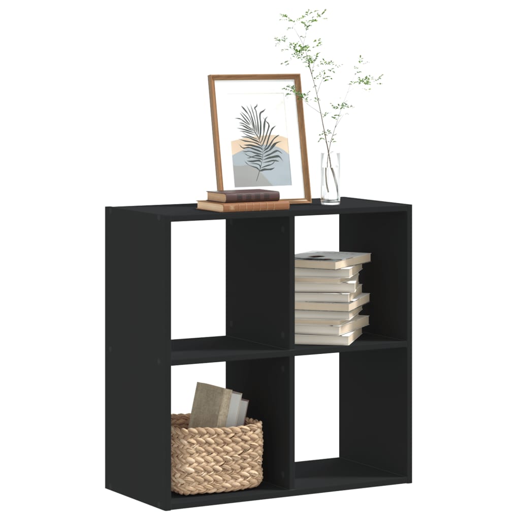 vidaXL Bücherregal Schwarz 68,5x32x68,5 cm Holzwerkstoff