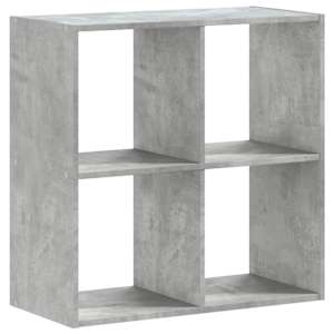Knihovna betonově šedá 68,5 x 32 x 68,5 cm kompozitní dřevo - obrázek 6