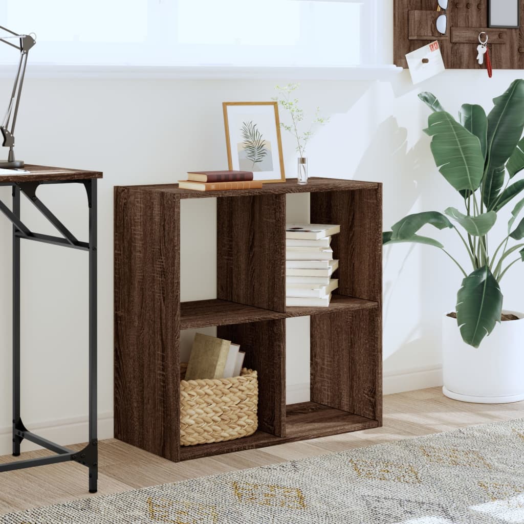 vidaXL Bibliotecă, stejar maro, 68,5x32x68,5 cm, lemn prelucrat