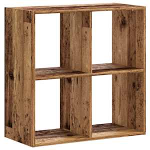 Knihovna old wood 68,5 x 32 x 68,5 cm kompozitní dřevo - obrázek 2
