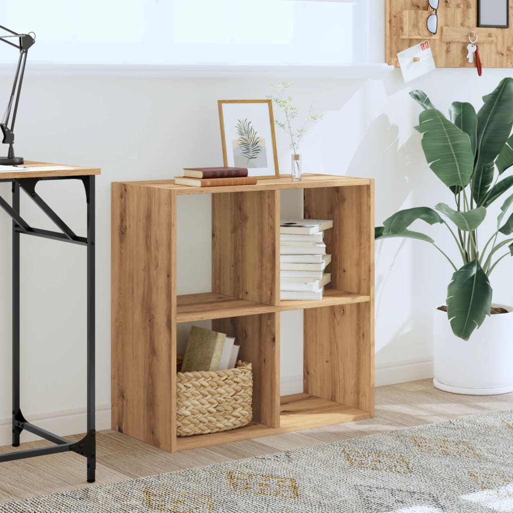 vidaXL Boekenkast 68,5x32x68,5 cm bewerkt hout artisanaal eikenkleurig afbeelding
