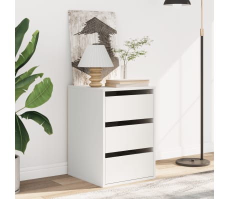 vidaXL Συρταριέρα Γωανική Λευκή 40x41x58 εκ. από Επεξεργασμένο Ξύλο