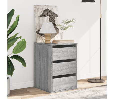 vidaXL Συρταριέρα Γκρι Sonoma 40x41x58 εκ. από Επεξεργ. Ξύλο