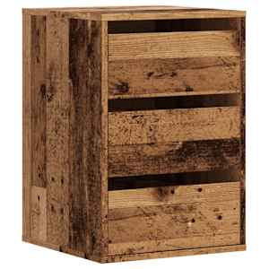 Rohová zásuvková komoda old wood 40x41x58 cm kompozitní dřevo - obrázek 2