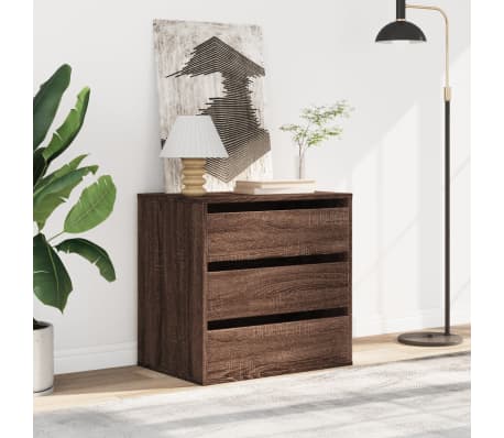 vidaXL Ladekast 60x41x58 cm bewerkt hout bruin eikenkleurig