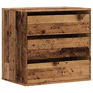 Rohová zásuvková komoda old wood 60x41x58 cm kompozitní dřevo - obrázek 2