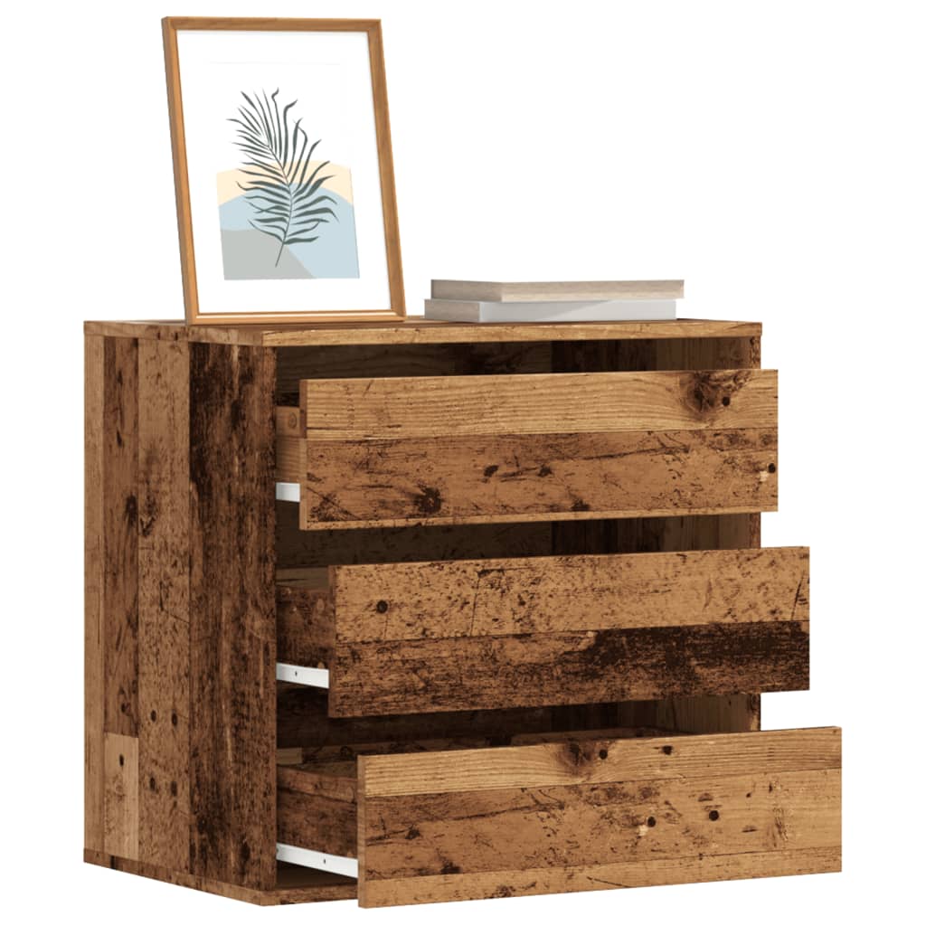 vidaXL Dulap colț cu sertare lemn vechi 60x41x58 cm lemn prelucrat